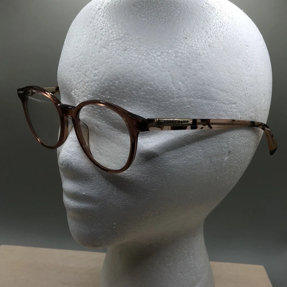 Longchamp  lo2643 glasses FRAMES ONLY round full rim 272-nude tortoise 49-17-140